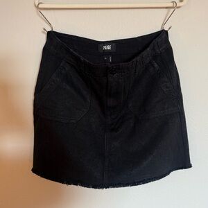 PAIGE Coated Leather Mini Skirt